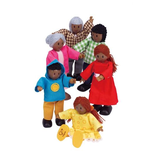 Famille de poupées peau foncée 6pcs., 3 image