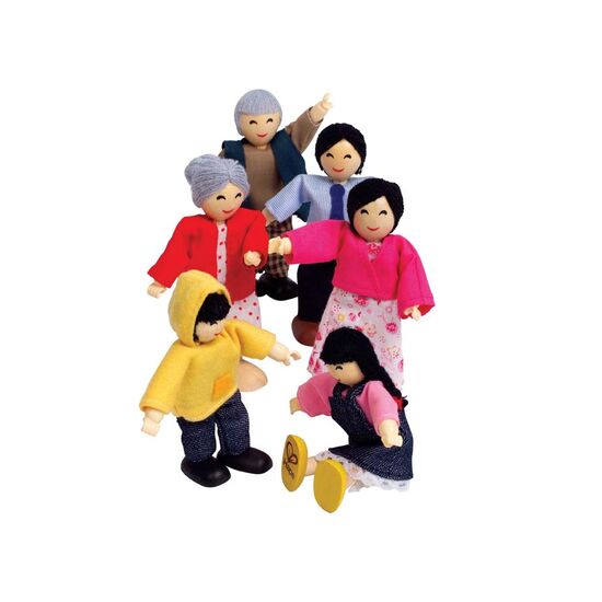 Famille de poupées asiatiques 6 pcs., 3 image
