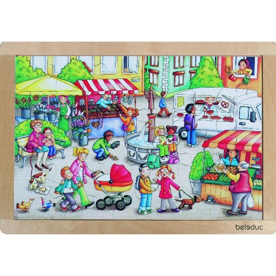 Rahmenpuzzle Markt