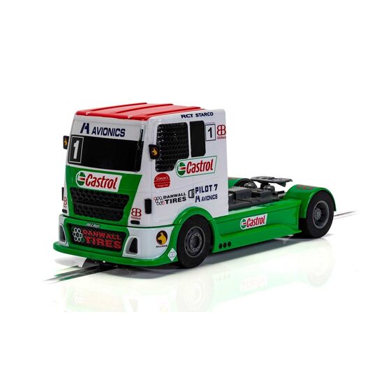 Camion de course - Rouge + Vert + Blanc