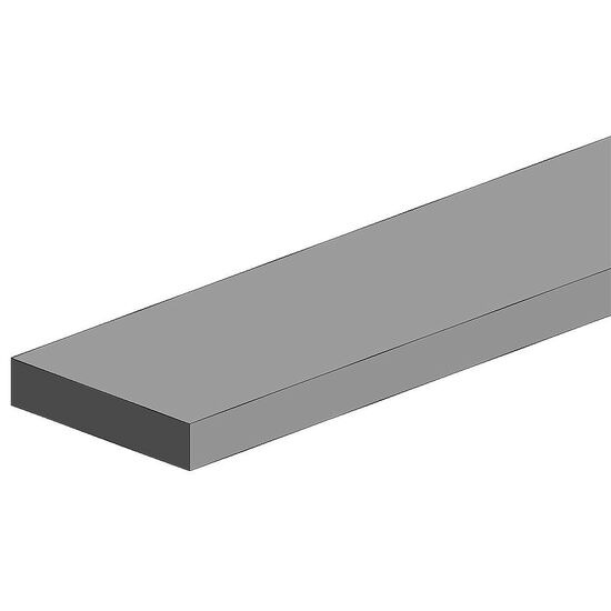 35cm Leiste  opak P-Styren 0.38x 0.75mm (10 stk)
