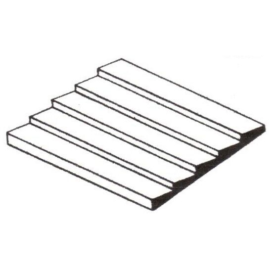 Platte  weiss  15x30cm  0.50mm fein geriffelt