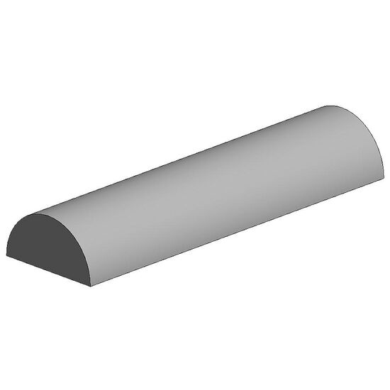 35cm Halbrund  opak P-Styren 2.0mm (4 stk)