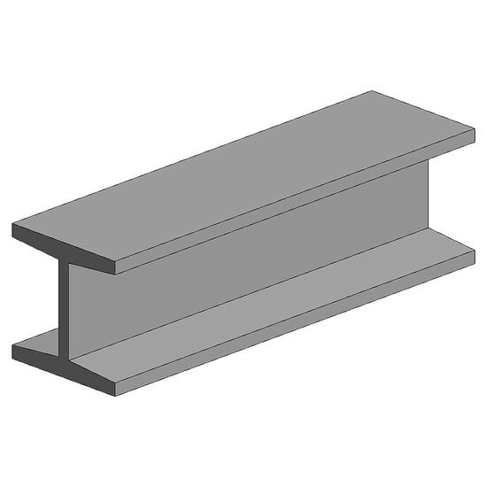 35cm H-Profil  opak P-Styren 1.5mm (4 stk)