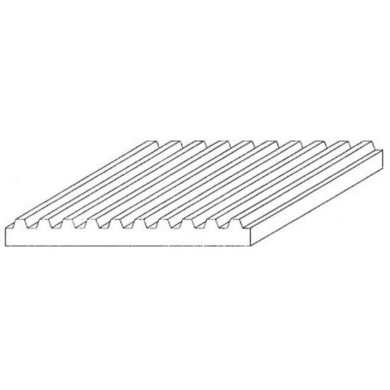 (1.0mm) Platte  weiss (15x30cm) Saumdach 3/8