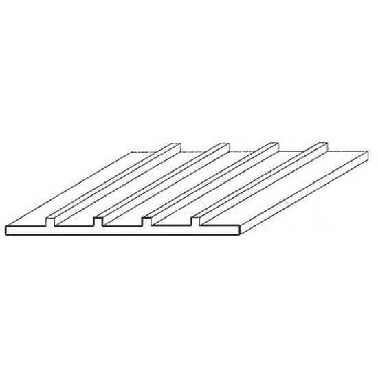 1.0mm Platte  weiss 15x30cm Brett mit Latte 125