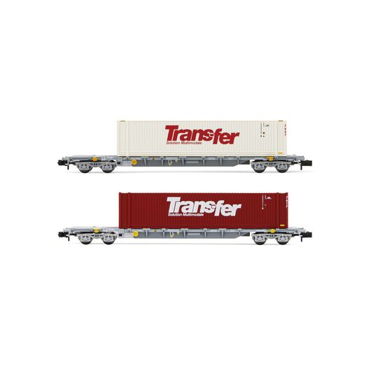 2 SNCF Sgss Containerwagen 2x45 Trans-Fer Ep V