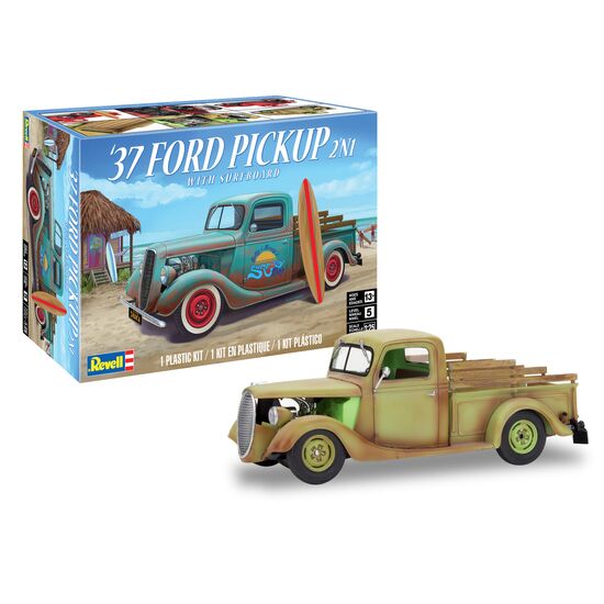 1937 Ford Pickup Street Rod avec planche de surf