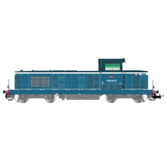 SNCF Locomotive diesel à 4 essieux BB 666442 bleue Ep.VI DCS