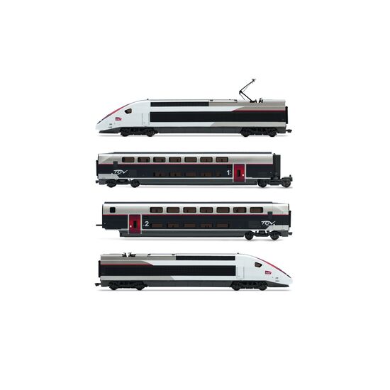 TGV Duplex Carmillon Coffret de 4 voitures motrices 2 voitures intermédiaires Dummy Ep.VI DCS