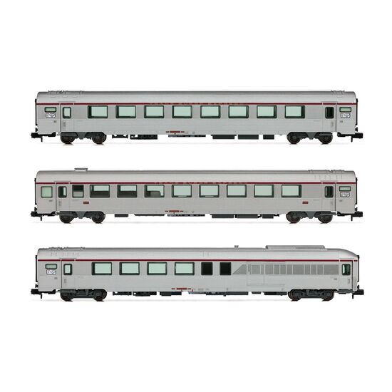 SNCF Coffret de 3 TEE Cisalpin Milan - Paris 2/2 A4Dtux + A8u + A8tu argenté Ep.IV