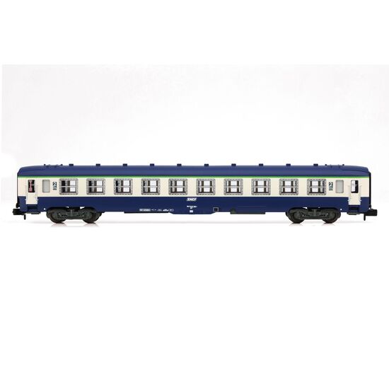 SNCF DEV AO couchette voiture voyageurs B10c10 bleu/gris avec logo nouille Ep.IV