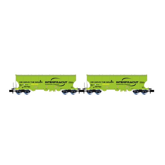 CZ-InterfrachT 2er-Set 4-achsiger Getreidewagen Ep.VI
