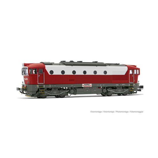 HUPAC Locomotive diesel à 4 essieux BR D753.7 rouge/gris clair Ep.V-VI DCS