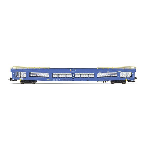 ZXBENET DDm 916 Porte-voitures avec grilles de protection bleu Ep.VI