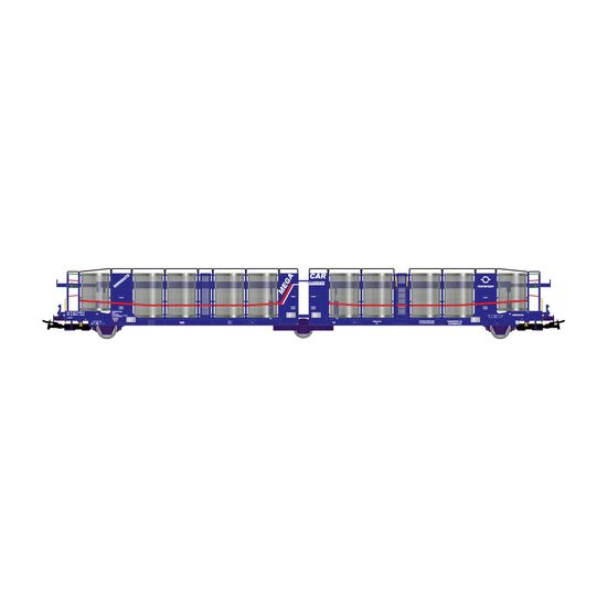 TRANSFESA/Pool Hispanauto 3-achsige Autotransporter Laeks mit Schutzgittern Ep.V-VI