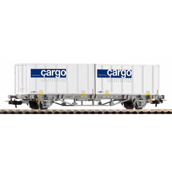 CH-AAE Wagon porte-conteneurs chargé avec 2 conteneurs 20