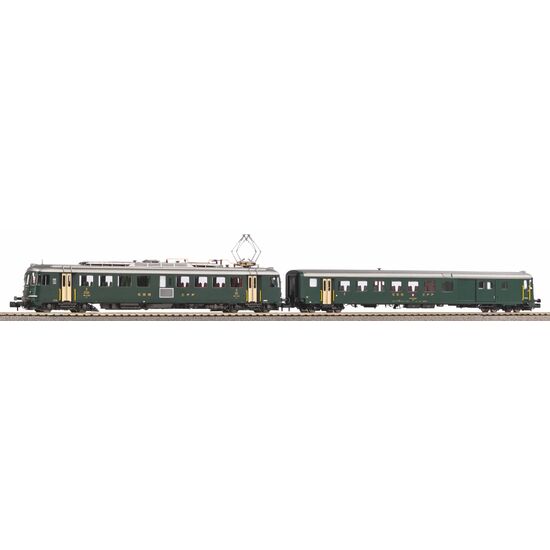 SBB RBe 4/4 und Steuerwagen BDt grün mit alter Sch