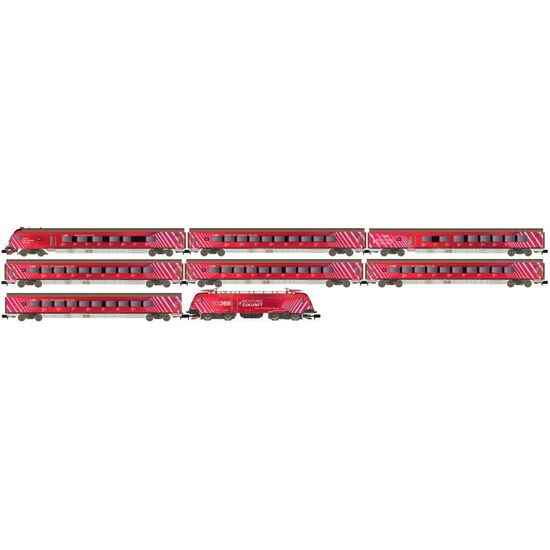 Personenzug mit Rh 1116  8-tlg. ÖBB Railjet/100 J.