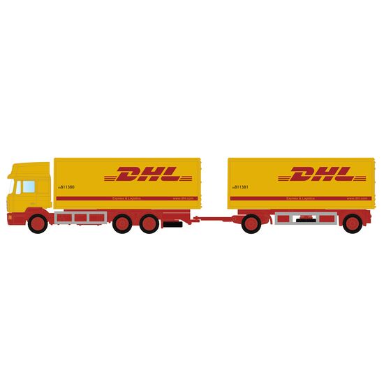 MAN F90  3-achs Koffer-Hängerzug DHL