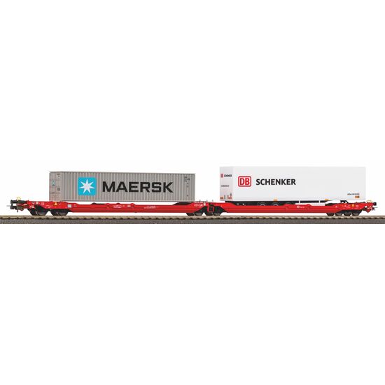 T3000e DB AG VI  beladen mit 1x Container 40Maersk und 1x Trailer PNO
