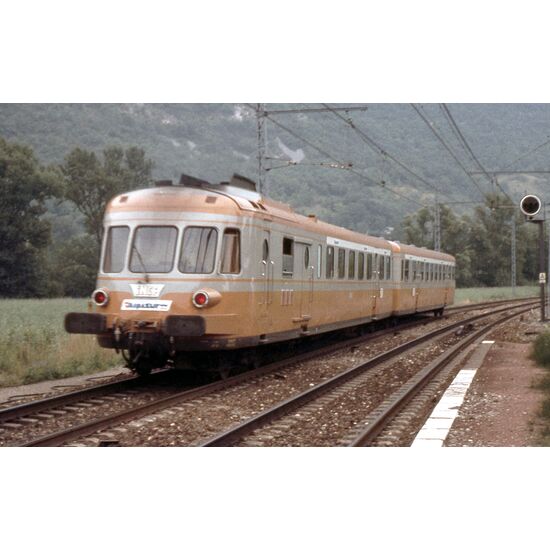SNCF 2 pièces. Train diesel RGP I Alpazur gris/orange Ep. IV DCS