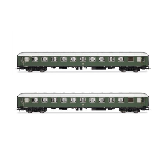 DB 2-teil. Set Liegewagen Bcm 243  grün  Ep. III