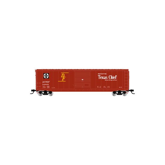 ATSF sliding door boxcar Texas Chief sans passerelle de toit No. 12821