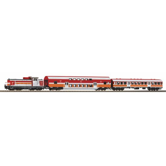 Coffret S locomotive diesel Sm42 +1x voitures à deux niveaux + 1x 120A voitures voyageurs Polregio