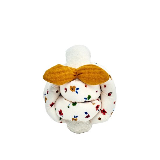 KNOT BALL mit Glocke ocker