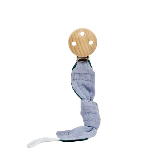 CALM Attache-sucette bleu clair/emerald
