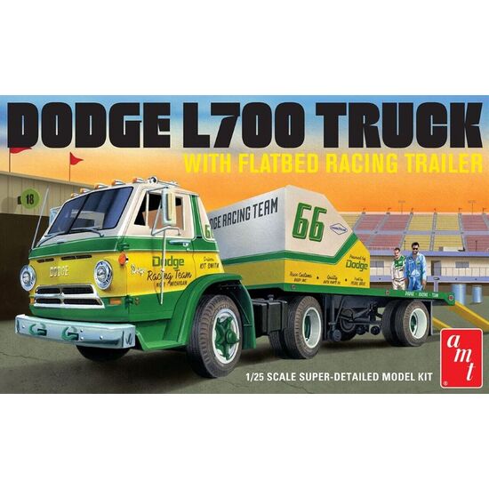 1966 Dodge L700 Truck w/Flatbed Racing Trailer