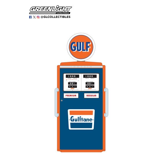 1954 Vintage Gas Pumps Series 16 - Tokheim 350 Twin Gas Pump Gulf Solid Pack