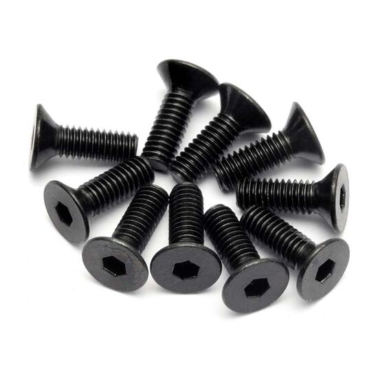 Flat Head Screw M4X12Mm (Hex Socket/10Pcs)