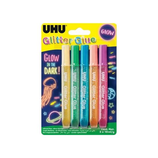 UHU Bastelkleber Glitter Glue Glow