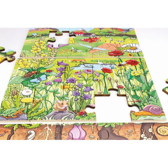 Puzzle au sol Découvre la prairie fleurie, 3 image