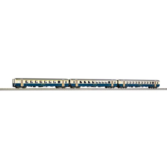 BLS Coffret de 3 wagons EW I A AB B avec inscription centrale et poignées Ep. IV AC