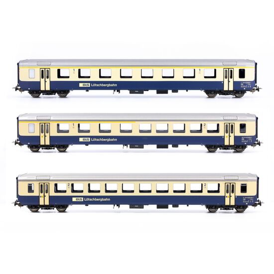 BLS Personenwagenset EW I 1x 1.Klasse  1x 1./2 Klasse und 1x 2.Klasse  Ep. V  AC