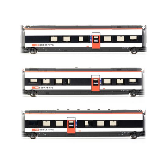 CFF Coffret de voitures 1 (B C D) pour RABe 501 011 Thurgau Ep. VI DCS