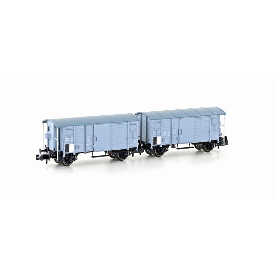 CFF 2 wagons marchandises couverts K2 gris Ep. II
