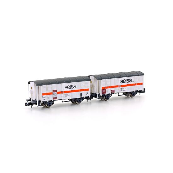 Coffret de 2 wagons de travaux ferroviaires K3 SERSA Ep.V
