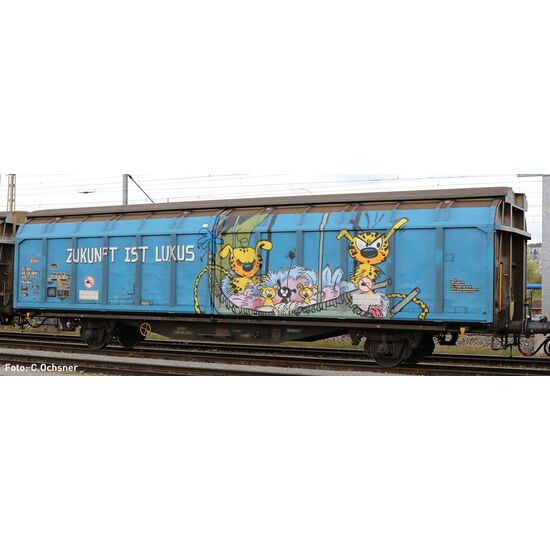 CFF Wagon à parois coulissantes Hbbillns Graffiti L'avenir est un luxe Ep. V