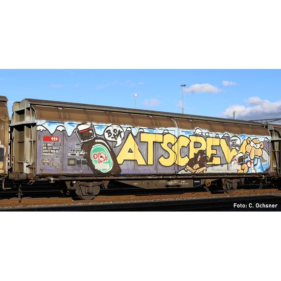 CFF Wagon à parois coulissantes Hbbillns Graffiti Atscrew Ep. V