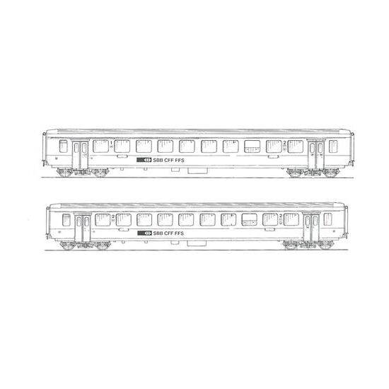 2er Set SBB NPZ EW I Wagen AB(exB)+ B AS-Türen SWISS EDITION - EXKLUSIV SCHWEIZ