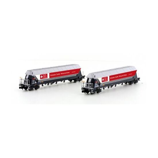 2tlg. Set Taggnpps SBB Zuckerwagen silber / rot SWISS EDITION