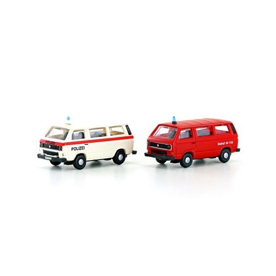 VW T3 Kasten Polizei & Feuerwehr (2er-Set) SWISS EDITION