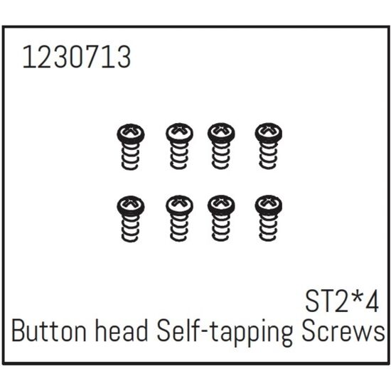 Tête de bouton Vis autotaraudeuses ST2*4 (8) - Khamba