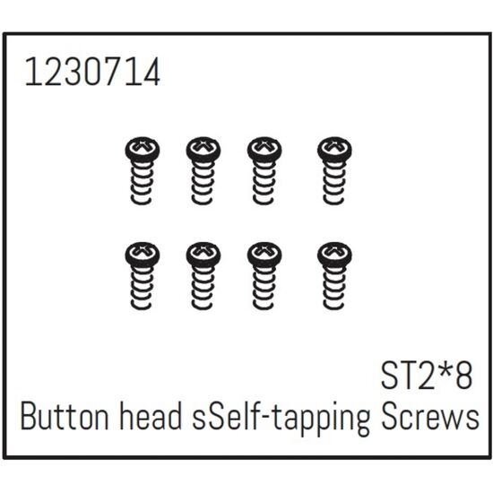 Tête de bouton Vis autotaraudeuses ST2*8 (8) - Khamba
