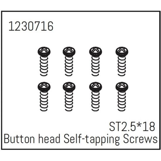 Tête de bouton Vis autotaraudeuses ST2.5*18 (8) - Khamba