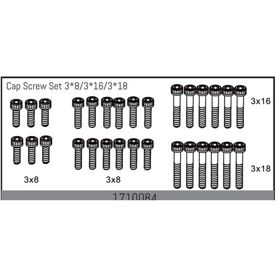 Cap Screw Set 3*8/3*16/3*18